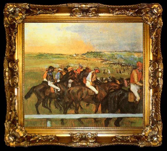 framed  Edgar Degas Racehorses, ta009-2